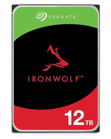 Seagate IronWolf 12TB NAS Internal Hard Drive HDD – CMR 3.5 Inch SATA 6Gb/s 7200 RPM 256MB Cache for RAID Network Attached Storage (ST12000VNZ008/ST12000VN0008)