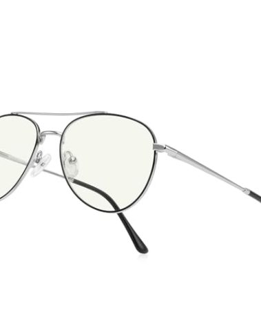 RB.Pilot Aviator Reading Glasses for men and Women Blue Light Blocking Lens Spring Temple