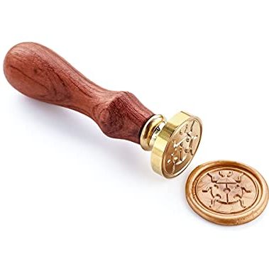 Wax Sealing Stamper, VOOSEYHOME Vivid Ladybug Seal Stamp with Rosewood Handle, Decorating on Invitation Mail Envelope Sealer Letter Book Card Poster Gifts Packings for Holiday Themed Party Signature