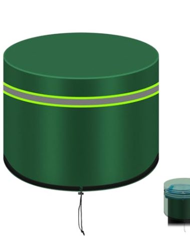 Green Well Pump Cover (Protects Down to 5°F), Round Insulated Well Pump Cover, Decorative Well Pump Covers with Reflective Strips,Hide Your Water Well Pump Head and Improve Curb Appeal (8"Dia x 12"H)