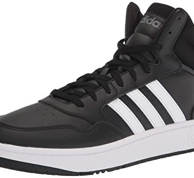 adidas Adult Hoops 3.0 Mid Core Black/White/Grey Six 11