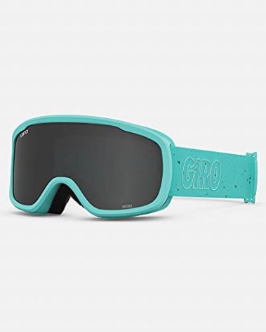 Giro Moxie Asian Fit Ski Goggles - Snowboard Goggles for Women & Youth - Glaze Blue Mica Strap with Ultra Black/Yellow Lenses