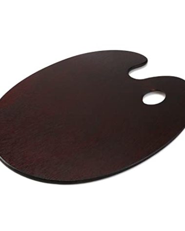 HEVSTIL Wooden Palette - Oval Oil Painting Palette with Gouache Color Seal
