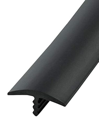 Edge Supply Black 3/4 in x 25 Ft Center Barb Tee Moulding T Molding Hobbyist Pack, Small Projects, Arcade Machines and Tables