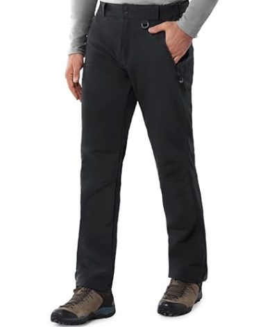 33,000ft Men's Winter Snow Ski Fleece Lined Pants Warm Waterproof Softshell Insulated for Snowboard Outdoor Work Hiking