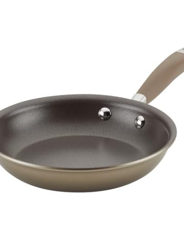 Anolon Advanced Home Hard Anodized Nonstick Frying Pan, 8.5 Inch – Small Non Stick Egg Pan, Durable Nonstick Skillet - Bronze