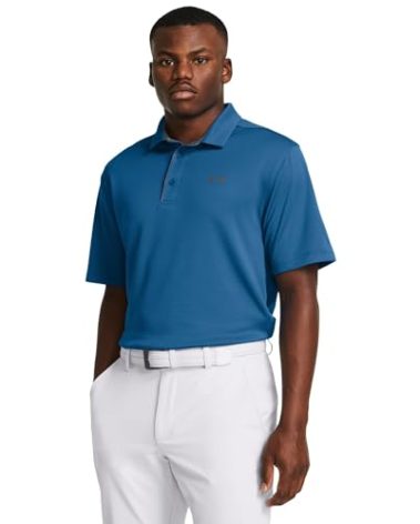 Under Armour Men's Tech Golf Polo, (406) Photon Blue / / Pitch Gray, X-Large
