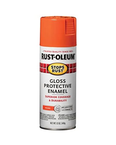 Rust-Oleum 214084 Stops Rust Spray Paint, 12 oz, Gloss Orange