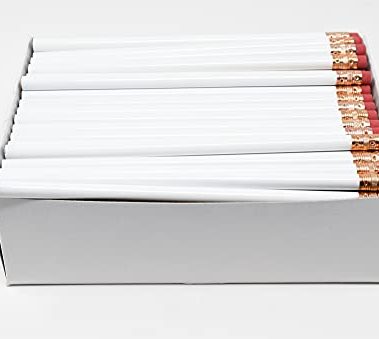Pencil Guy Blank Round Pencils White 144 to a box