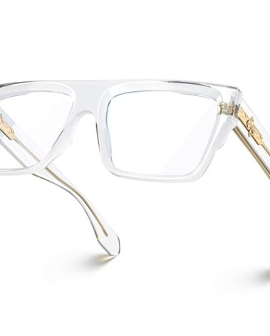 VISOONE Square Full Rim Blue Light Blocking Glasses Large Fashion Computer Multi Colors Eyeglass Frame Women Men ALBA