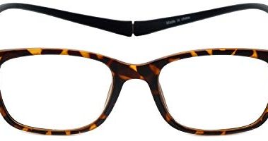Magz Greenwich Reading Glasses +1.50 Tortoise Havana Gold Men/Women Readers Neck Hanging Magnetic Rear Connecting