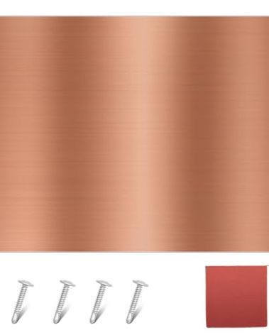 Yaocom Stainless Steel Backsplash Range Hood Stove Backsplash Back Stainless Steel Sheet for Kitchen Wall Splatter Metal Wall Panels with Screws and Hanging Towel(Copper,24×30 Inch)