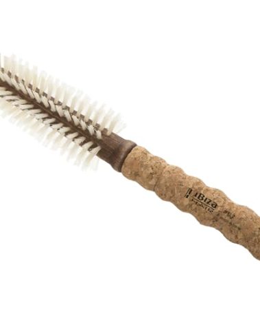 Ibiza Hair Boar Bristle Round Brush (B2-35mm) | Blonde Bristles & Cork Handle | Ideal for Color Treated Tresses | Big Waves or Tight Curls | Adds Shine & Texture for Long Styles & Large Sections