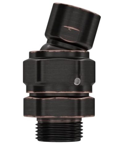 HammerHead Showers® Solid METAL Shower Head Swivel Ball Adapter Oil Rubbed Bronze | Adjustable Pivot Ball To Adjust Showerhead Angle | Universal Connector Joint Fits Fixed Hand Held Rain Shower Heads