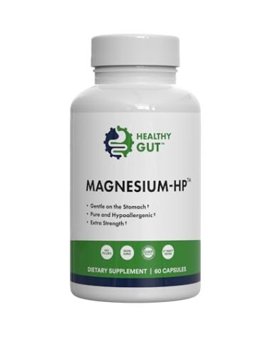 Healthy Gut Magnesium-HP | Ultra Pure Glycinate with Zero Fillers | 180 mg Magnesium Glycinate | 60 Servings