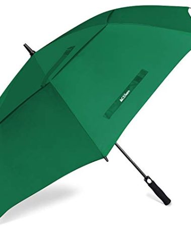 ACEIken Golf Umbrella Large 58/62/68 Inch Automatic Open Golf Umbrella Extra Large Oversize Double Canopy Vented Umbrella Windproof Waterproof for Men and Women (Dark Green, 68 inch)