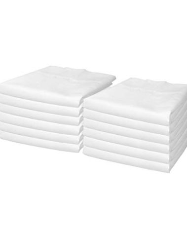 ShanDreamz 100% Cotton Percale Pillowcases – Breathable, Crisp, Hotel-Quality Pillow Covers for Hot Sleepers – Standard/Queen & King Sizes (12, Standard/Queen)