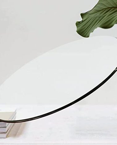 Btikita 28" Tempered Glass Table Top Round Transparent Table Surface 1/4'' Thick Pencil Polished Edge Multipurpose for Dining, Coffee, Restaurant and End Table (28 inch)