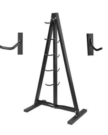 BLUSLM Wall Mounted Lat Pull Down Bar Organizer with Hooks, Home Gym Storage Rack for Lat Pulldown Attachments, Cable Attachments Rack for Gym Accessories (Cable Attachment Rack3)