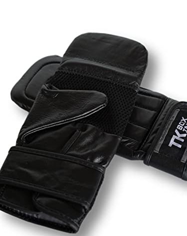 TK Boxing Gladiator Bag Mitt Gloves, Perfect for Hand Strengthening, Boxing, Kickboxing, MMA for Men and Women (Black, XL)