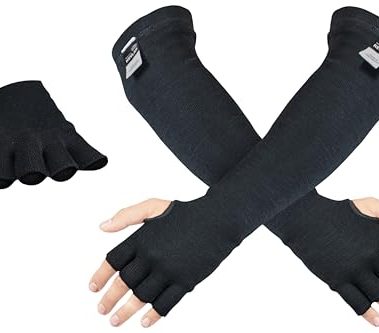 ECLAT-ASU Cut Heat Bite Resistant Arm Sleeves –EN388 Certified Arm Protection Sleeve for Welding, Cooking, Cat & Dog Handling - Finger Opening
