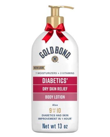 Gold Bond Diabetics' Dry Skin Relief Body Lotion, 13 oz., with Aloe to Moisturize & Soothe