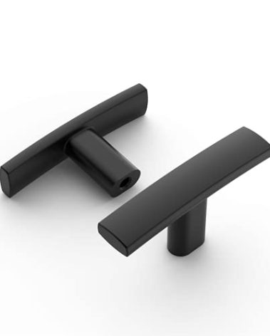 Amerdeco 25 Pack Matte Black Cabinet Knobs - Single Hole 2 Inch Solid Zinc Alloy Cupboard Drawer Handles - Kitchen Cabinet Hardware ZH0003MBK