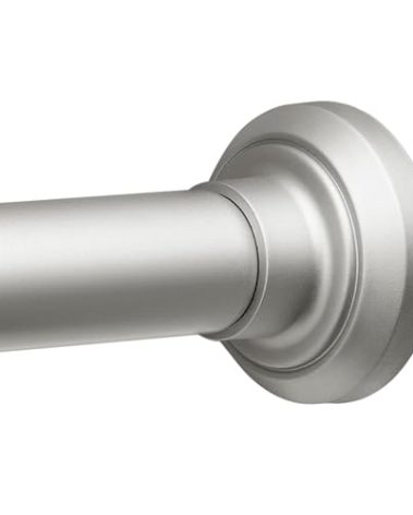 ENJOYBASICS Shower Curtain Rod 30 to 76 Inches, 1 Inch Stainless Steel Adjustable Spring Tension Rods No Drill for Bathroom, Closet, Window, Room Divider, Never Rust, Non Slip, Nickel