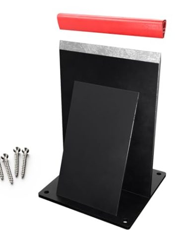 Firewood Splitter with Wider Fins, Ultra-Sharp Blade, 7.3LB Heavy Design Reduces Bounce, Safe Axe-Free Wood Splitting Wedge for Fire Pits & Outdoor Use, Black, Size:XLarge