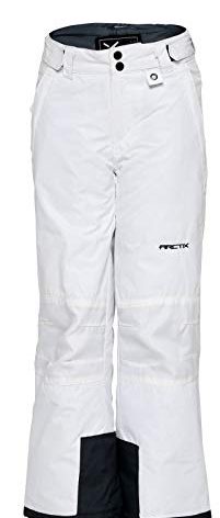 Arctix Kids Snow Pants with Reinforced Knees and Seat, White, Medium