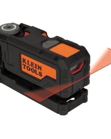 Klein Tools 93PTL Magnetic Pocket Laser Level, Bright Red Leveling and Alignment Tool, 3 Bubble Vials, 360-Degree Wall Attachment, Picture Hanging