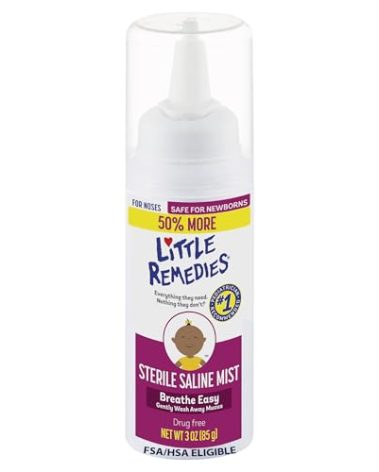 Little Remedies Sterile Saline Nasal Mist, Safe for Newborns, 3 oz