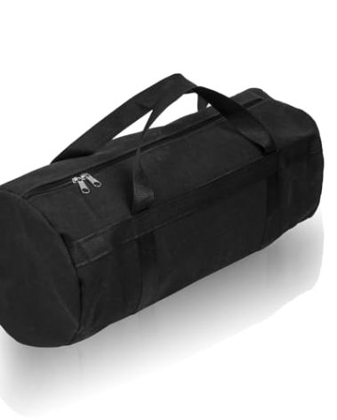 LEXICHER 24" Grill Tool Storage Bag, Canvas, Black, Unisex, Classic Style, 60x24x24 cm/24 * 9.4 * 9.4 inches, Zipper Closure, Hand Strap, Perfect for Outdoor Grilling, Camping, Hiking