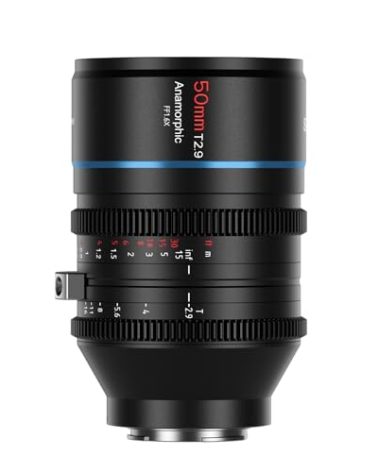 SIRUI Venus 50mm T2.9 1.6X Full-Frame Anamorphic Lens Cinema Lens for E Mount Camera, Blue Flare