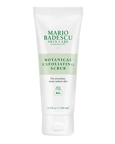 Mario Badescu Botanical Exfoliating Scrub for All Skin Types, Face Scrub with Ivory Palm Seeds & Green Tea Extract, Gentle Exfoliating Face Wash, 3.4 Fl Oz