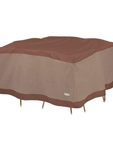 DUCKCOVERS Ultimate Water-Resistant 92 Inch Square Patio Table & Chair Set Cover, Outdoor Table Cover