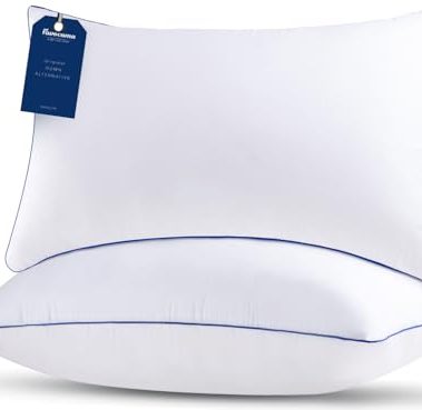 Favocama Bed Pillows Queen Size Set of 2 Hotel Collection Bed Pillow for Sleeping Queen Pillows 2 Pack for Back, Stomach or Side Sleepers Soft and Supportive Washable Pillow for Bedroom
