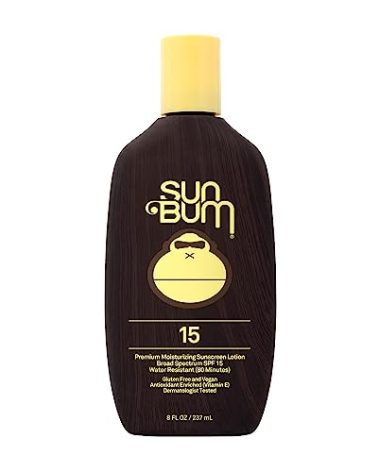 Sun Bum Original SPF 15 Sunscreen Body Lotion - Broad Spectrum Moisturizing Sunscreen with Vitamin E - Hawaii 104 Act Compliant (Made without Octinoxate & Oxybenzone) - 8 oz
