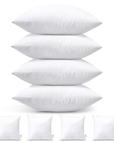 OTOSTAR Pack of 8 Throw Pillow Inserts 20x20 Inch Pillow Inserts Square Form Pillow Sham Stuffer Throw Pillows Fluffy Couch Pillows Throw Pillow Decorative Pillows for Sofa Bed Couch Living Room