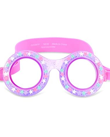 H2O Life Kids Swim Goggles for Girls and Boys Fun Toddler Swimming Eyewear Protection for Children (OS, Pink Crystal Star)