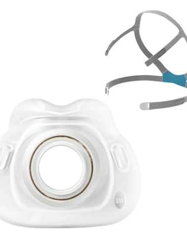 Replacement Headgear and Airfit F40 Silicone Cushion for ResMed Airfit F40 Full-face Mask, Include 2 Magnetic Clips,1 Pack Headgear,1 Silicone Cushion (Small Wide)