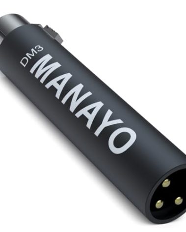 In-line Microphone Pream, Mic Booster Preamplifier for Dynamic and Passive Ribbon Microphones (Black)