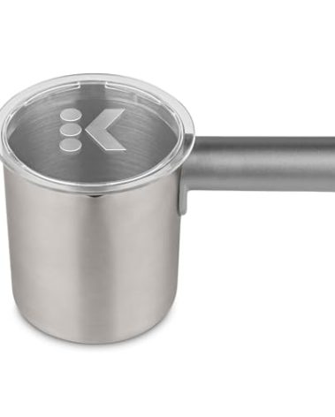 Keurig K-Café Milk Frother Cup Replacement Part or Extra,80 milliliters Hot and Cold Frothing, Compatible with Keurig K-Café Coffee Makers Only, Nickel
