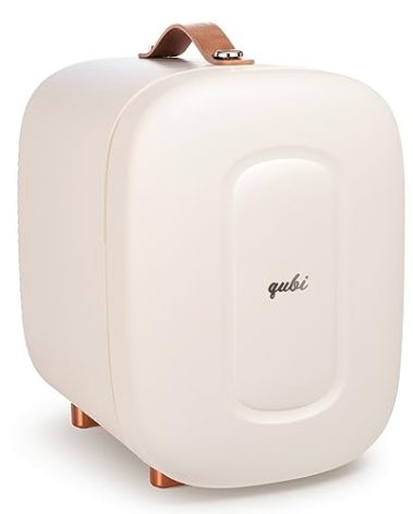 QUBI 5 Liter Mini Fridge, Compact Beauty Refrigerator for Skincare, Makeup, Cosmetics Storage