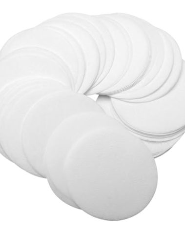 Normcore 53mm Espresso Paper Filters with Storage Tube, Replacement Filter Packs, Paper Coffee Filter Compatible with 54mm Portafilters Baskets - 200 Sheets