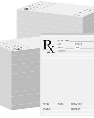 Watersay 20 Pack Prescription Pad for Doctor Pharmacist Rx Notepad 100 Sheets Doctor Prescription Paper Per Pad Pharmacist Memos for Office Working Gift