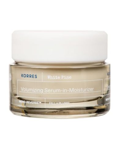 KORRES White Pine Meno-reverse Volumizing Serum-in-moisturizer, 2-in-1 Face Moisturizer For Mature Skin, Post-menopausal Skincare With Natural Peptides & White Pine Extract, 1.4 Fl Oz