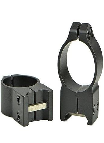 Warnex 40mm Mounts 215M Warnex 40mm Mounts, Maxima Permanent Attachable Weaver Style Rings, 30mm, High Height, Matte Black