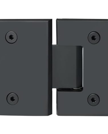 Alise Glass Shower Door Hinges, 180 Degree Shower Door Hinges for Glass Doors,Heavy Duty Stainless Steel Cabinet Hinges,Frameless Shower Doors Hardware Replacement Part,Black