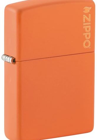 Zippo Classic Orange Matte with Logo Pocket Lighter